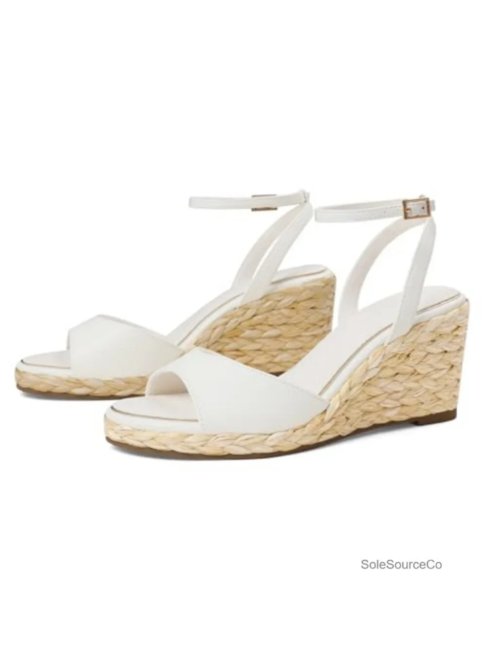 Women's Raffia Espadrille Wedge Sandals Platform Heels Ankle Strap Open Toe